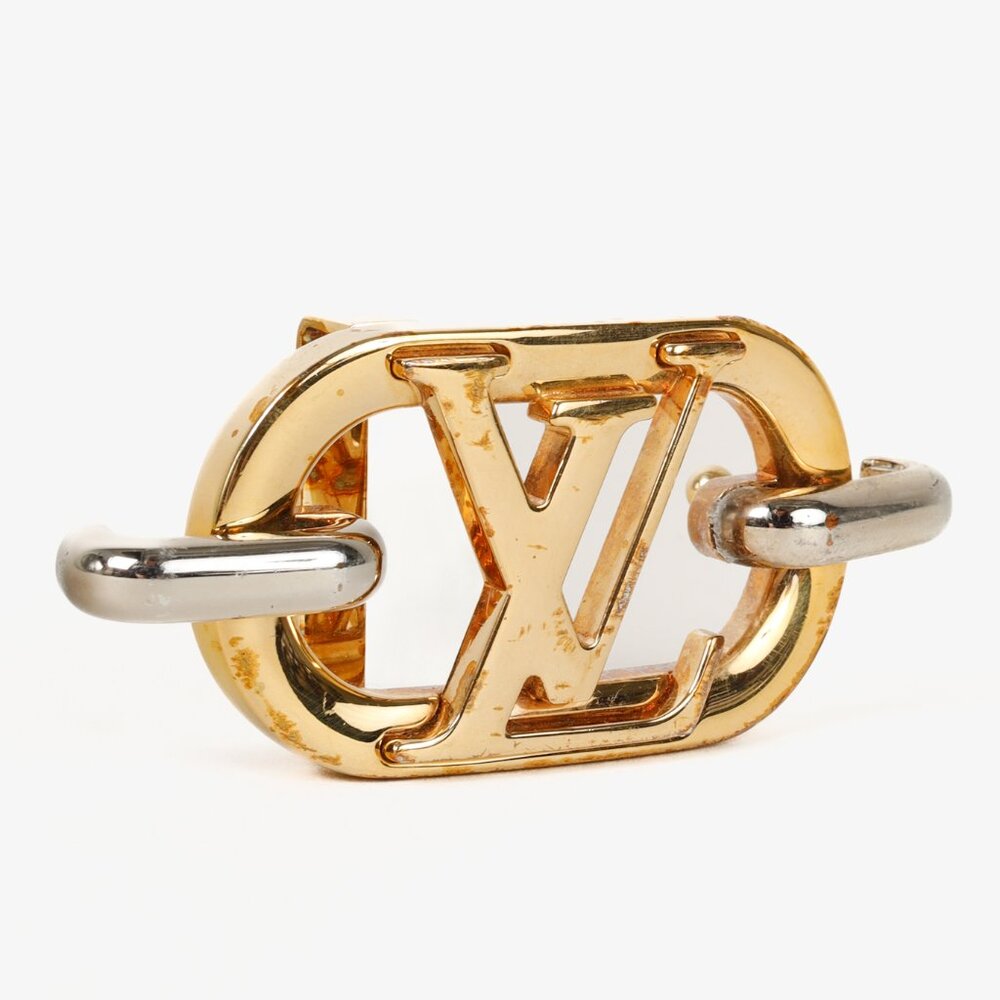 Louis Vuitton Everyday Chain Two-Tone Cutout-Monogram Belt Buckle